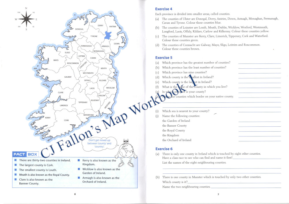 CJ Fallon’s Map Workbook 1