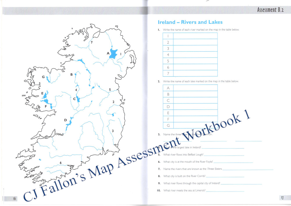 CJ Fallon’s Map Assessment Workbook 1